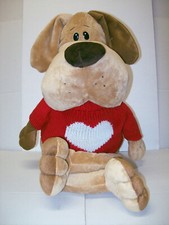 SV 40- CANE cucciolo PINKO peluche con cuore Amore S.Valentino cm 30