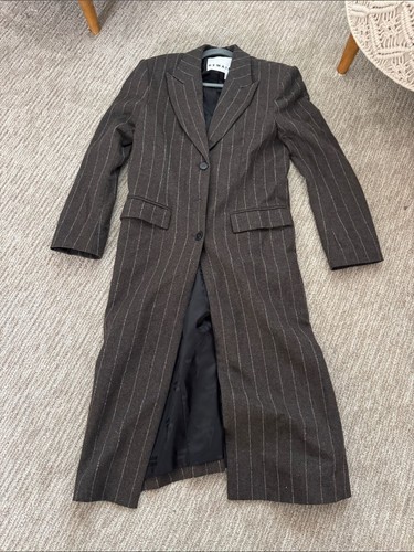 Cappotto misto lana gessato