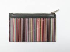 Portafoglio Paul Smith - Nuovo con etichette verde firma righe zip pochette porta carte: £ 190