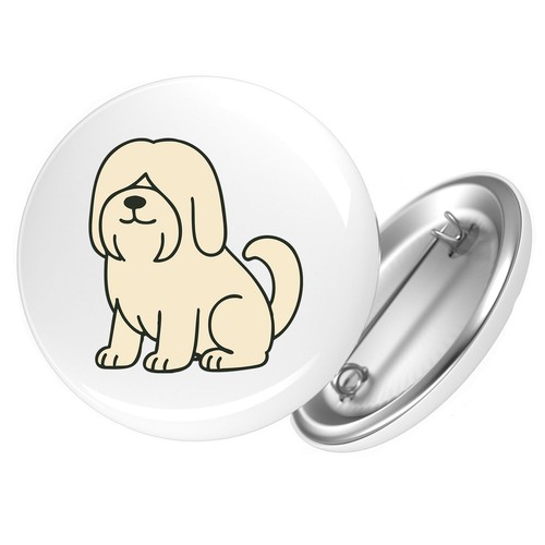 Button lhasa apso - lhasa, comic