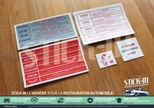 5 Autocollants Stickers 205 GTI 1.9L 130 Compartiment Moteur Engine Bay