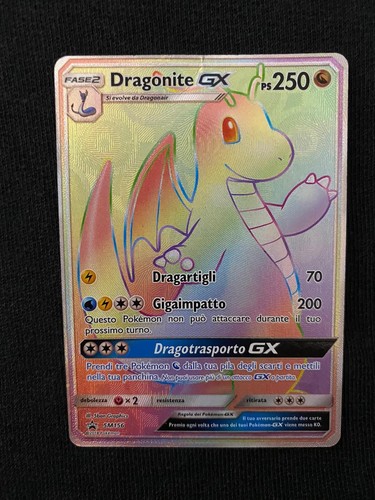 Carta pokemon dragonite - pokemon, gx