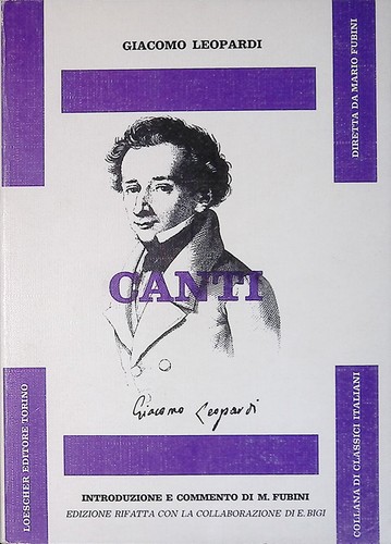 Canti leopardi giacomo - leopardi,