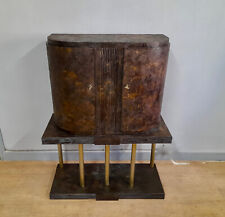 Mobile bar vintage in legno laccato effetto metallizzato, anni 60-70