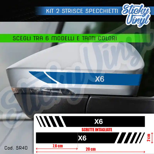 Adesivi strisce specchietti - adesivi,
