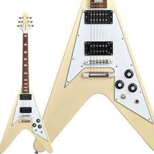 Chitarra elettrica Edwards E-FV-LTD Flying V Type Vintage White Form Japan
