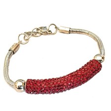 Bracciale swarovski da uomo donna in acciaio inox braccialetto di zirconi con