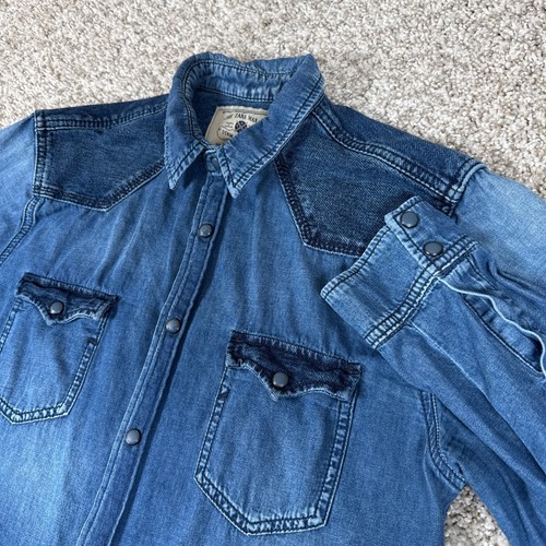 Zara camicia uomo blu - uomo,