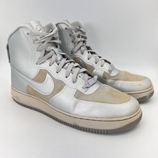 Nike Air Force One AF-1 Hyperfuse Silver Men Size 11.5 Hi Top Shoes 454433-001