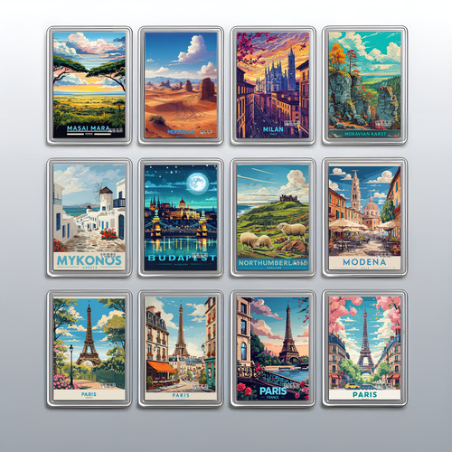 Acrylic travel city holiday - acrylic,