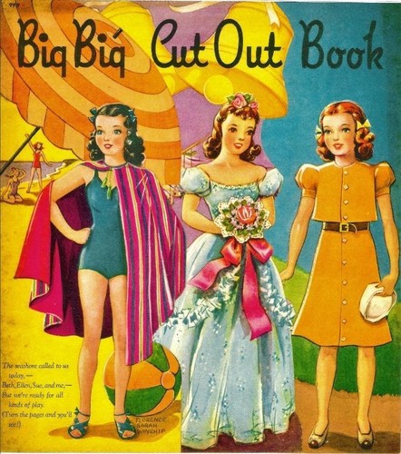 Bambole carta vintage non - carta,