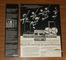 Rara Pubblicità Vintage REVOX