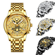 Orologio da polso uomo cronografo impermeabile luminoso business orologio di lusso acciaio inox