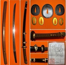 WW2 Spada Kai-Gunto Marina Imperiale Giapponese 2 attacchi 1 lama rara ufficiale di marina