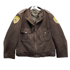 Giacca sceriffo vintage uomo 46R Boxy Flathead Montana uniforme polizia anni 70 tattica