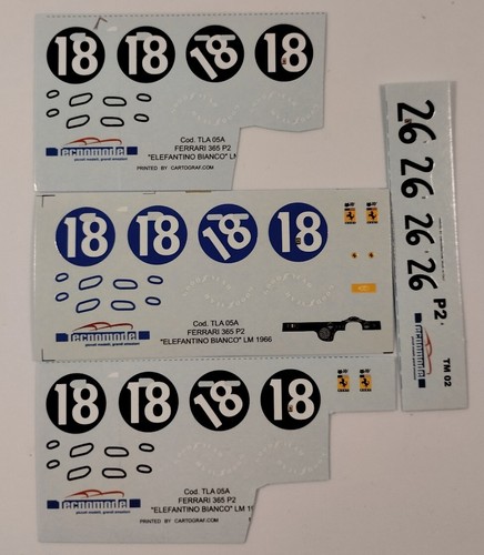 Decal ferrari 365p - decal, 1/43