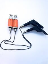 2x FLOU ARANCIONE CATENA INDICATORE MORSO, BOBINA SCAMBISTI, PESCA CARPA