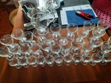 Set Bicchieri In Vetro Molato Vintage Anni 50( TRATTABILI ANCHE SINGOLI PEZZI) 