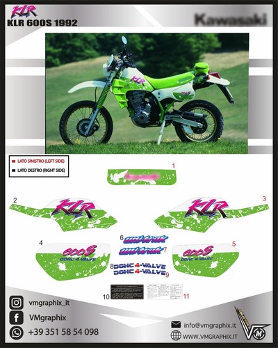 Klr 600s 1992 adesivi - 600s,