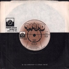 Mud Lean On Me 7" Vinile UK Private Stock 1976 Promo Design Etichetta A 4 Prong