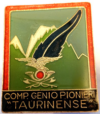 ALPINI - DISTINTIVO- COMP. GENIO PIONIERI TAURINENSE -SPILLA-PINS-VINTAGE-USATO
