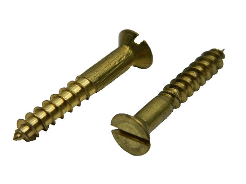 100x vite legno ottone - 100x,