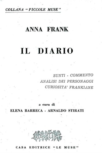 Anna frank diario - anna, piccole