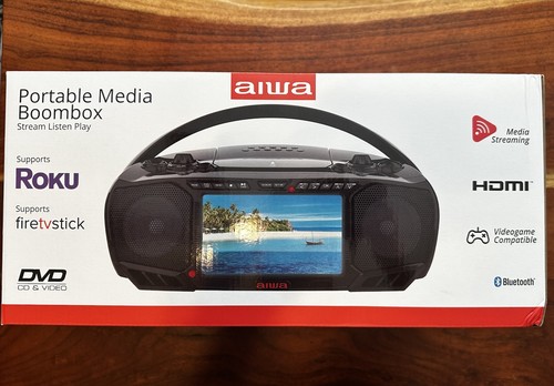 Aiwa portable media boombox - aiwa,