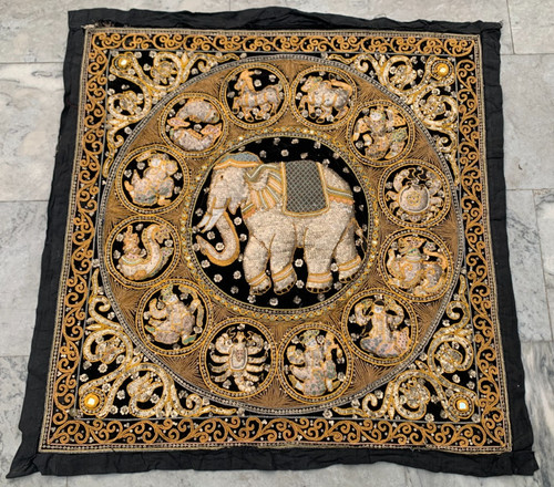 Arazzo antico birmano fatto - , a