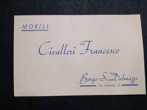 Biglietto pubblicitario borgo - pubblicitario,