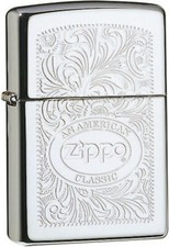 Zippo cromo lucido inciso - cromo,