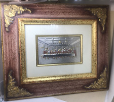 QUADRO IMMAGINE SACRA/CAPOLETTO ULTIMA CENA LASTRA ARGENTO 925 E CORNICE STILE