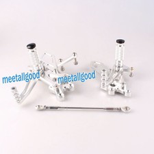 Pedana poggiapiedi CNC argento per Kawasaki Ninja ZX10R 2004-2005