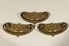 3 Cassettiera a cauzione vintage in ottone fuso design classico conchiglia