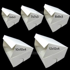 SCATOLE PER TORTE IN CARTONE QUADRATO BIANCHE PIEGHEVOLI / SCATOLA PER CUPCAKE - VARIE TAGLIE