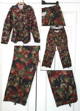 Giacca Pantaloni Mimetica Svizzera Alpenflage tg. 48 Esercito Svizzero Swiss CH