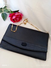 Borsa Tracolla Vintage Donna Vera Pelle Blu Cerimonia Elegante Accessori Moda 