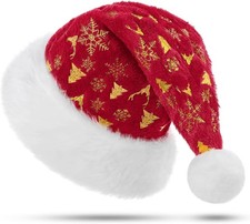 Cappello Babbo Natale in Peluche - Berretto Natalizio Caldo per Adulti - Unisex