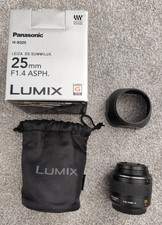 Panasonic Leica DG Summilux 25mm F1.4 Asph + scatola e accessori