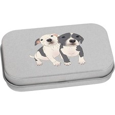 'Adorabili cuccioli di Pitbull' scatola di latta/stoccaggio con cerniera in metallo (TT054655)