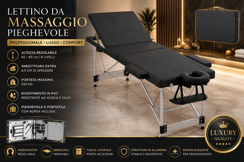 Lettino massaggio pieghevole - lettino,