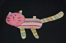 Peluche doudou chat semi plat