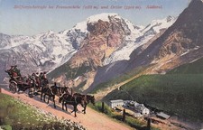 2139) CARTOLINA STILFSERJOCHSTRASSE BEI FRANZENSHÖHE ORTLER SÜDTIROL CARROZZA