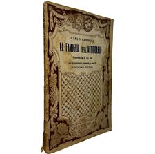 La Famiglia dell’Antiquario Goldoni Commedia Teatro Edizione d’Epoca Signorelli