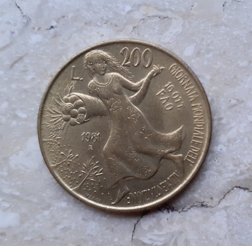 200 lire italia 1981 giornata - 200,