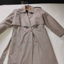 Vintage Brem Rainwear Women's Trench Coat Size 10P Removeable Liner Belted 