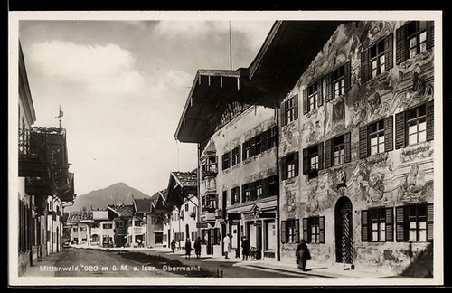 Cartolina mittenwald isar - mittenwald,