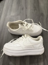 Scarpe da donna Nike bianche Court Vision alta platform in pelle taglia UK 5,5 Airforce