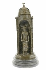 Statua scultura Franz Bergman metodo cera perduta bronzo a forma di cacciatore arabo