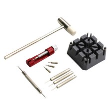 Martello Punzone Pin Cinturino Orologio Supporto Orologio Riparazione Cinturino Link Remover Tool Kit